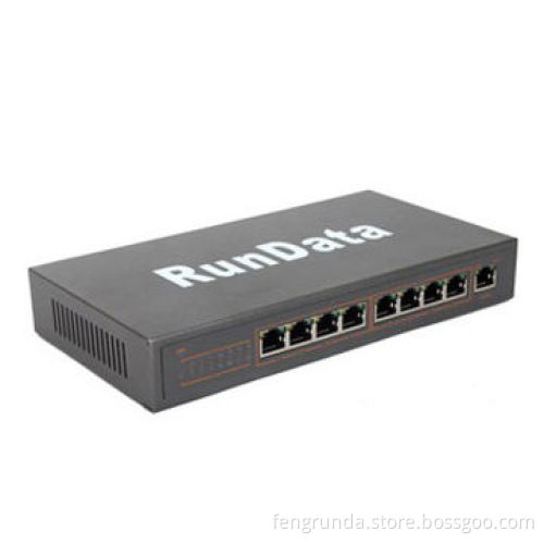 8-channel PoE switch with 4-channel PoE switch